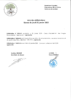 Déliberations du 23 janv 2025