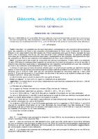 Décret de convocation des électeurs