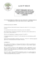 Arrete permanent autorisation de travaux SDE